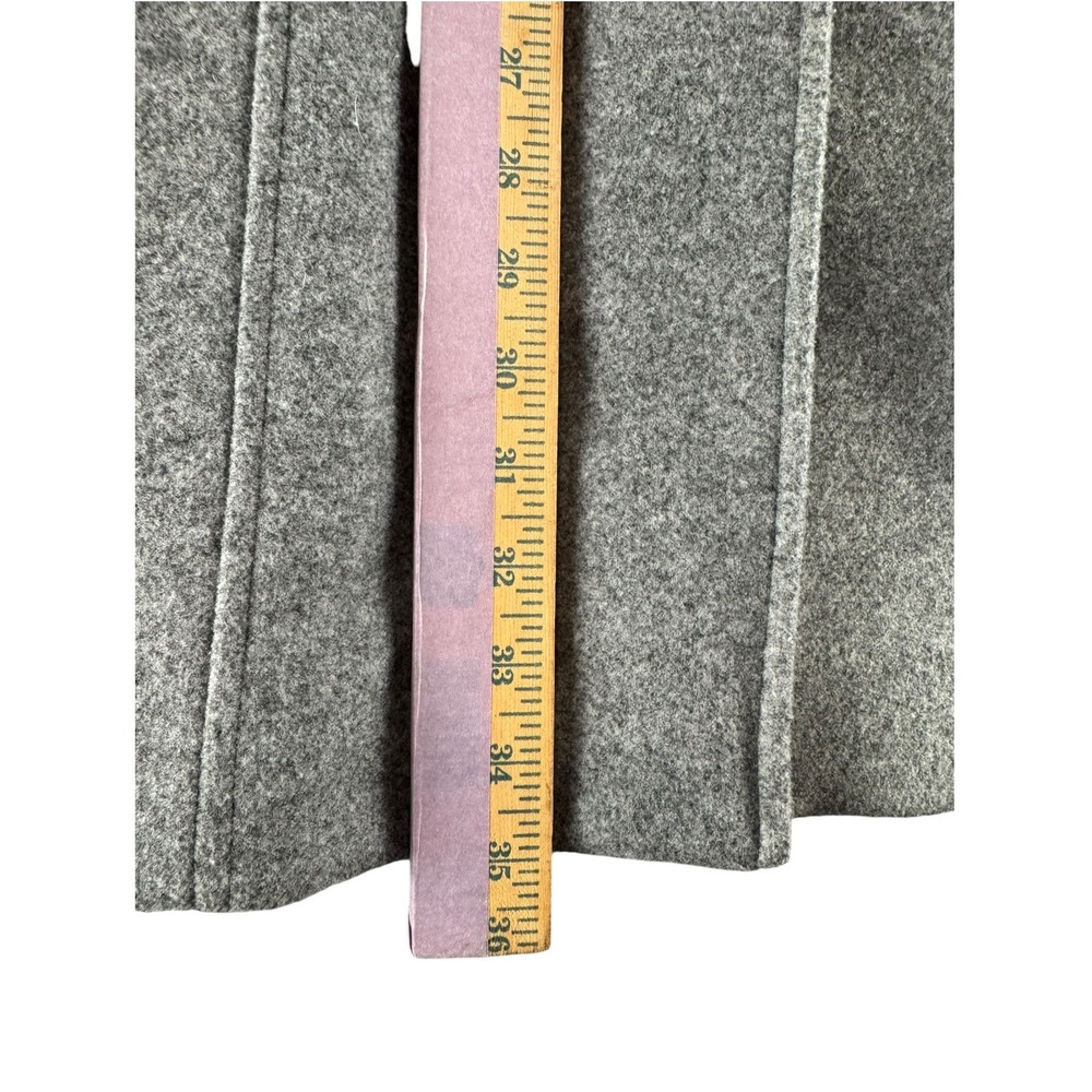 Calvin Klein Womens Heather Gray Funnel Neck Button Front Walker Coat Size Small - Picture 3 of 9